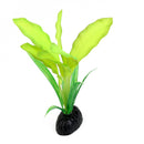Green Plastic Fake Grass Cloth Leaves Plants Aquarium Fish Tank Ornament DIY