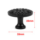 10x Matte black Round Cabinet Knobs Wardrobe Drawer Bin Door Retro Pull Handle