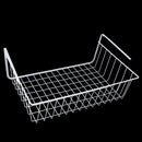 Wire Dish Drying Rack Under Shelf Cabinet Basket for Pants Fruits Food Organizer White