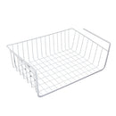 Wire Dish Drying Rack Under Shelf Cabinet Basket for Pants Fruits Food Organizer White