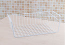 Wire Dish Drying Rack Under Shelf Cabinet Basket for Pants Fruits Food Organizer White