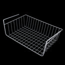 Wire Dish Drying Rack Under Shelf Cabinet Basket for Pants Fruits Food Organizer White