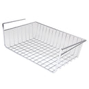 Wire Household Storage Rack Pantry Organiser Basket for Freezer Cabinet Cupboard Silver