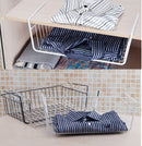 Wire Household Storage Rack Pantry Organiser Basket for Freezer Cabinet Cupboard Silver