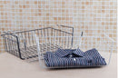 Wire Household Storage Rack Pantry Organiser Basket for Freezer Cabinet Cupboard Silver