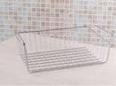 Wire Household Storage Rack Pantry Organiser Basket for Freezer Cabinet Cupboard Silver