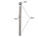 6pcs 45mm Diamond Coated Round Ball Shape Grinding Burrs Bits 3mm Shank