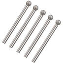 5pcs 45mm Diamond Coated Round Ball Shape Grinding Burrs Bits 3mm Shank