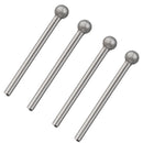 4pcs 45mm Diamond Coated Round Ball Shape Grinding Burrs Bits 3mm Shank