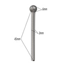 4pcs 45mm Diamond Coated Round Ball Shape Grinding Burrs Bits 3mm Shank