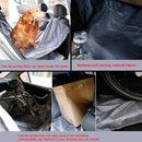 Foldable Waterproof Washable Hammock Style Non Slip Backings Adjustable Straps Car Seat Cover Protector Black