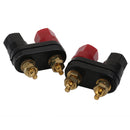 2pcs Double Gold-plated Terminal 4mm Banana Plug Power Amplifier Speakers