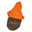 Lightweight PU Leather 3 Buttons Easy Pull Over Style Dog Puppy Raincoat Poncho Pet Supplies Orange + Dark Coffee XXXL