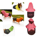 Lightweight PU Leather 3 Buttons Easy Pull Over Style Dog Puppy Raincoat Poncho Pet Supplies Yellow + Dark Blue L
