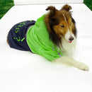 Lightweight PU Leather 3 Buttons Easy Pull Over Style Dog Puppy Raincoat Poncho Pet Supplies Green + Dark Grey XXXL