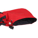 Lightweight PU Leather 4 Buttons Closure Dog Puppy Raincoat Poncho Pet Supplies Red + Black XS