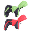 Lightweight PU Leather 4 Buttons Closure Dog Puppy Raincoat Poncho Pet Supplies Red + Black XS