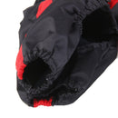 Lightweight PU Leather 4 Buttons Closure Dog Puppy Raincoat Poncho Pet Supplies Red + Black XS
