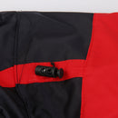 Lightweight PU Leather 4 Buttons Closure Dog Puppy Raincoat Poncho Pet Supplies Red + Black XS