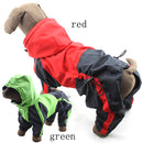 Lightweight Comfortable PU Leather Dog Puppy Raincoat Poncho Apparel Pet Supplies Green + Black XS