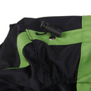 Lightweight Comfortable PU Leather Dog Puppy Raincoat Poncho Apparel Pet Supplies Green + Black S