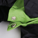 Lightweight Comfortable PU Leather Dog Puppy Raincoat Poncho Apparel Pet Supplies Green + Black S