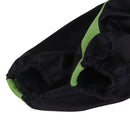 Lightweight Comfortable PU Leather Dog Puppy Raincoat Poncho Apparel Pet Supplies Green + Black S