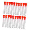6x1cm Plastic Graduated Cryovial Test Tube Sample Vial with Seal Cap Pack of 20