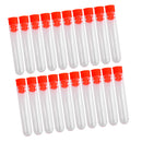 6x1cm Plastic Graduated Cryovial Test Tube Sample Vial with Seal Cap Pack of 20