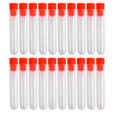 6x1cm Plastic Graduated Cryovial Test Tube Sample Vial with Seal Cap Pack of 20