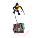 Plastic Automatic Take Off Aquarium Ornament Treasure Diver Black
