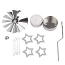 Gorgeous Pretty Star Pattern Rotary Tea Light Candle Holder Table Home Office Living Room Decor Silver