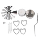 Gorgeous Pretty Heart Pattern Rotary Tea Light Candle Holder Table Home Office Living Room Decor Silver