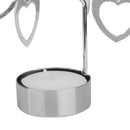 Gorgeous Pretty Heart Pattern Rotary Tea Light Candle Holder Table Home Office Living Room Decor Silver