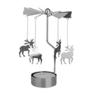 Gorgeous Pretty Deer Pattern Rotary Tea Light Candle Holder Table Home Office Living Room Decor Silver