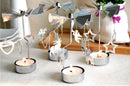 Gorgeous Pretty Deer Pattern Rotary Tea Light Candle Holder Table Home Office Living Room Decor Silver
