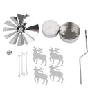 Gorgeous Pretty Deer Pattern Rotary Tea Light Candle Holder Table Home Office Living Room Decor Silver