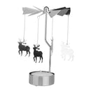 Gorgeous Pretty Deer Pattern Rotary Tea Light Candle Holder Table Home Office Living Room Decor Silver