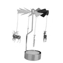 Gorgeous Pretty Deer Pattern Rotary Tea Light Candle Holder Table Home Office Living Room Decor Silver