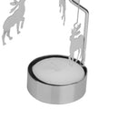 Gorgeous Pretty Deer Pattern Rotary Tea Light Candle Holder Table Home Office Living Room Decor Silver