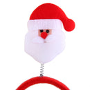 Kids Adults Christmas Santa Claus Headband Head Hair Hoop Bow Hat Fancy Party Props Fun Costume Hair Decor Accessory Red+White