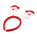 Kids Adults Christmas Santa Claus Headband Head Hair Hoop Bow Hat Fancy Party Props Fun Costume Hair Decor Accessory Red+White