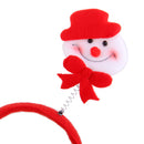 Kids Adults Christmas Happy Snowman Headband Head Hair Hoop Bow Hat Fancy Party Props Fun Costume Hair Decor Accessory
