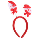 Kids Adults Christmas Happy Snowman Headband Head Hair Hoop Bow Hat Fancy Party Props Fun Costume Hair Decor Accessory