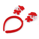 Kids Adults Christmas Happy Snowman Headband Head Hair Hoop Bow Hat Fancy Party Props Fun Costume Hair Decor Accessory