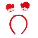 Kids Adults Christmas Gloves Headband Head Hair Hoop Bow Hat Fancy Party Props Fun Costume Hair Decor Accessory