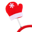 Kids Adults Christmas Gloves Headband Head Hair Hoop Bow Hat Fancy Party Props Fun Costume Hair Decor Accessory