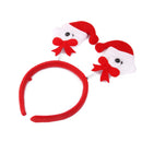 Kids Adults Christmas Bear Headband Head Hair Hoop Bow Hat Fancy Party Props Fun Costume Hair Decor Accessory