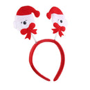 Kids Adults Christmas Bear Headband Head Hair Hoop Bow Hat Fancy Party Props Fun Costume Hair Decor Accessory