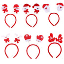 Kids Adults Christmas Bear Headband Head Hair Hoop Bow Hat Fancy Party Props Fun Costume Hair Decor Accessory